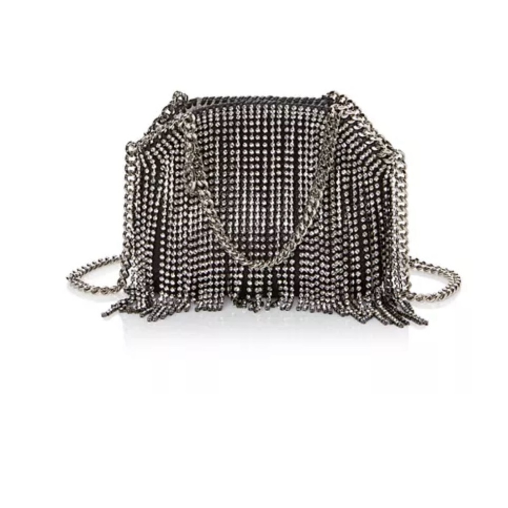 Stella McCartney Vegan Suede Crystal Fringe Bag